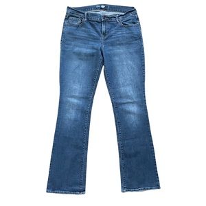 Old Navy Medium Blue Bootcut Mid Rise 5 Pocket Jeans Sz 10 Long Stretch